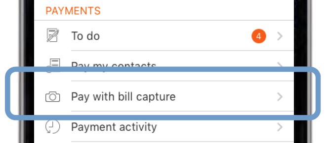 Bill Capture Screenshot