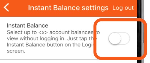 Instant Balance Screenshot