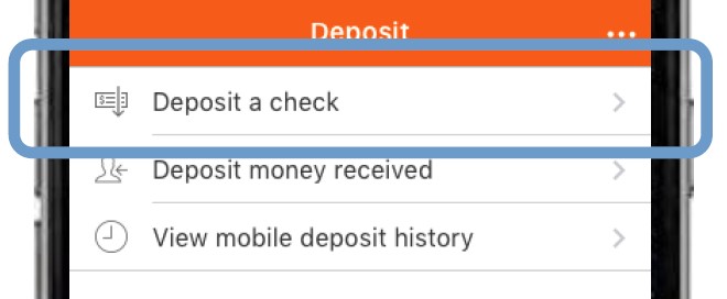 Mobile Deposit Screenshot