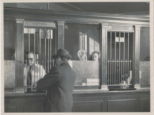 1950 Bank Teller Transaction at Delaware National Bank