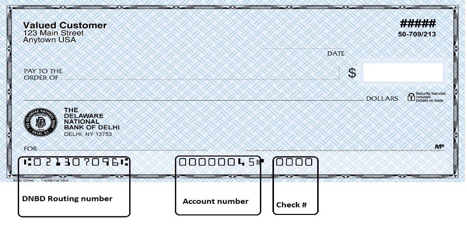 Personal Check Information Diagram